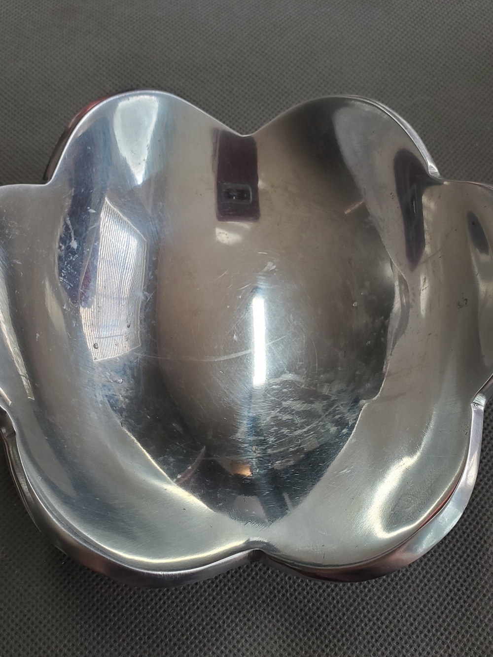 Towle Pintel Collection Polished Aluminum 5" Bon Bon Bowl Candy Jewelry Dish MCM